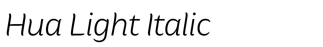 Hua Light Italic